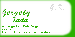 gergely kada business card